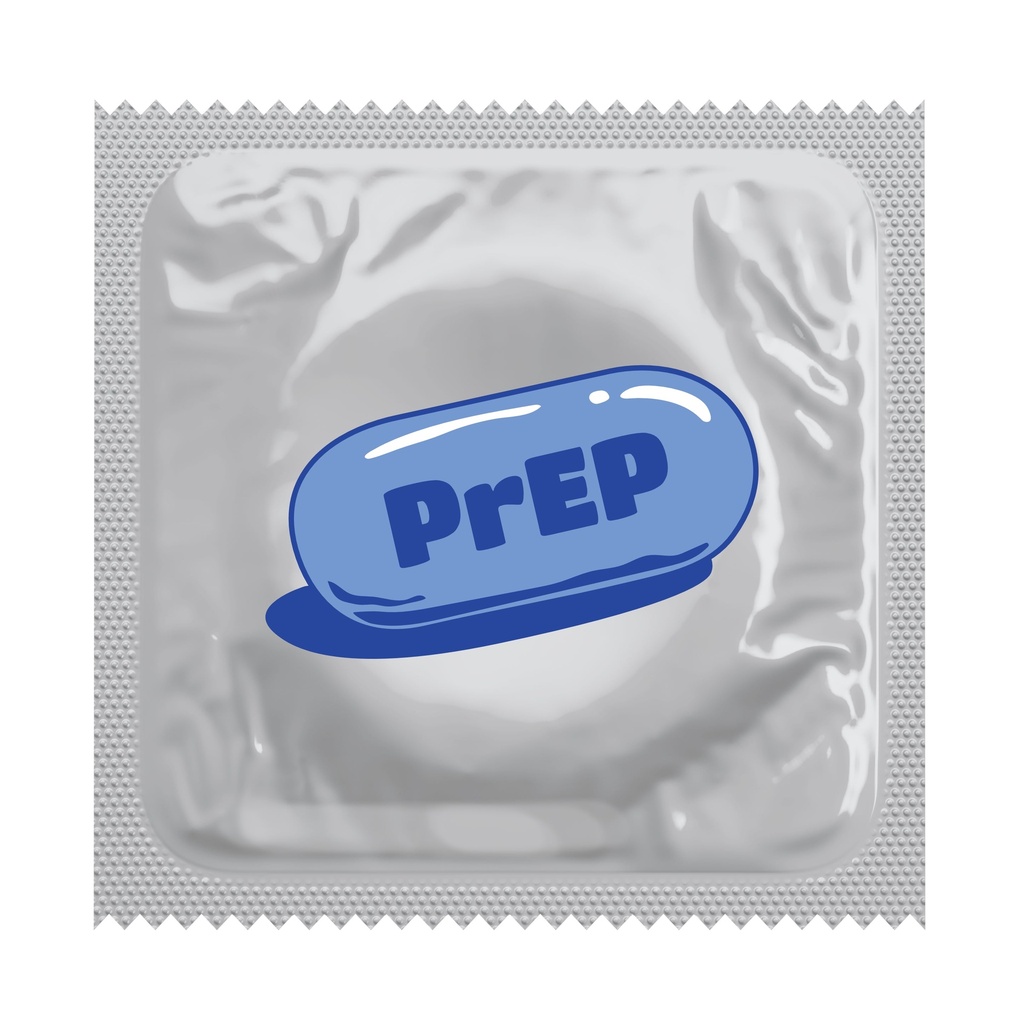 PrEP Blue Pill HIV Awareness Condoms, Bag of 50 | Global Protection Corp.